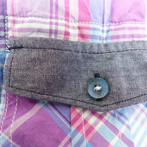 SEAN JOHN Shirt Mens Medium Short Sleeve Colorful Collared Button Up - Picture 4 of 10